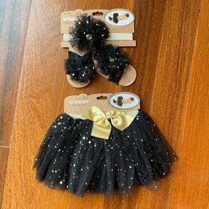 NEW So Dorable Tutu, Head & Foot wraps Baby Infant
